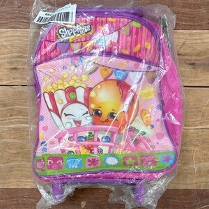 Shopkins Colorful Kids Rolling Backpack with Pink and Purple